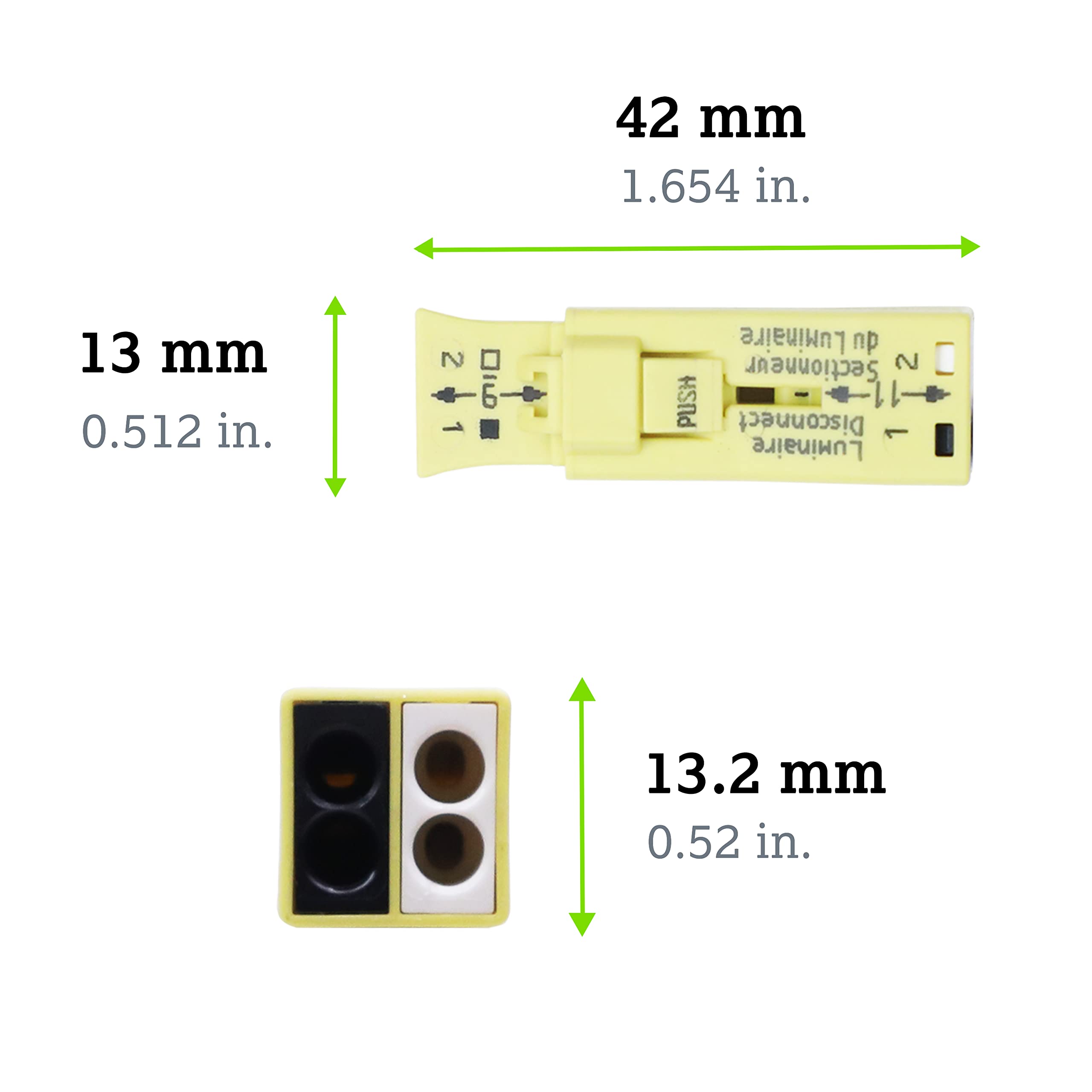 873-902 | WAGO Luminaire Disconnect Connector | 2-Pole Connector | Yellow | [Jar of 200 Pieces] - Image 4